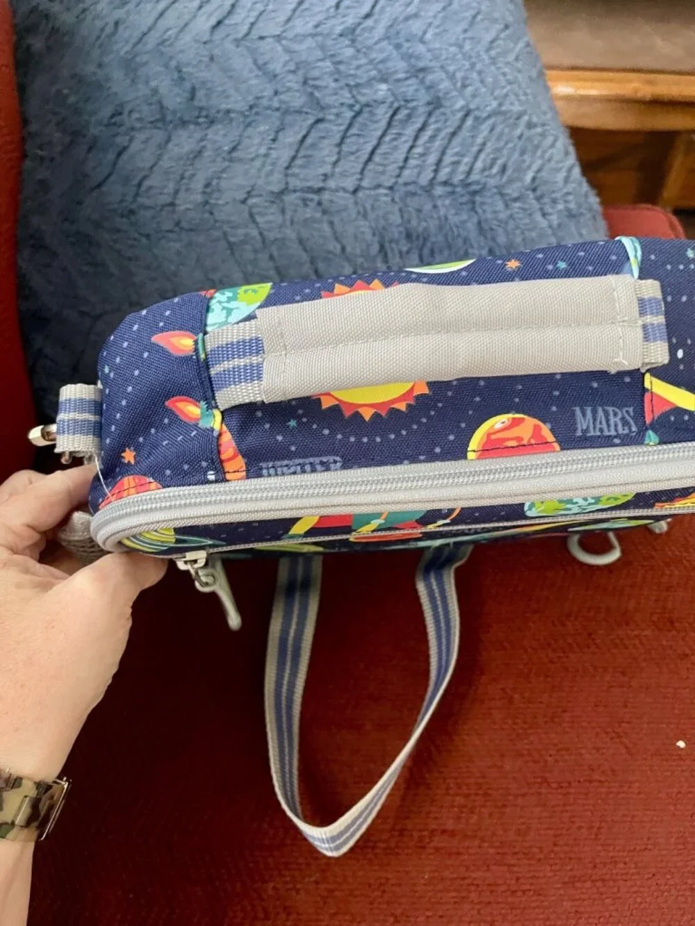 Pottery Barn Kids Cold Pack Lunch Box Planets Solar System Rockets Space Navy